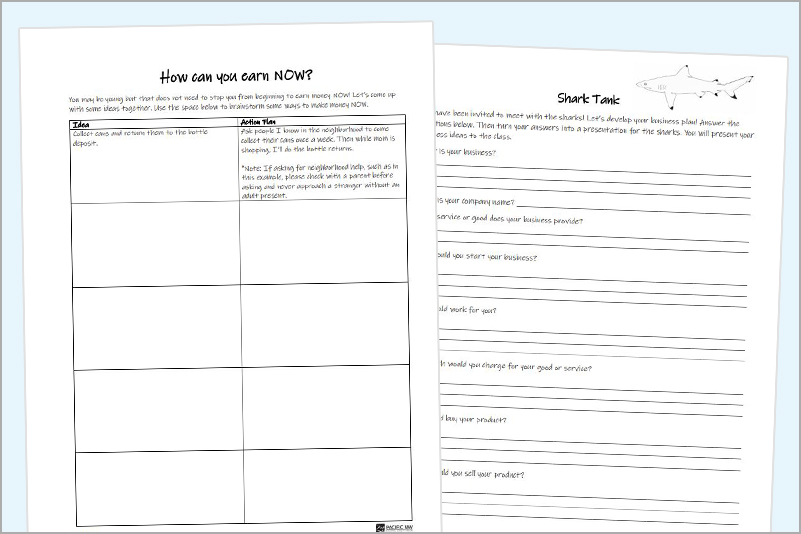 Elementary school financial education lesson plan about earning money