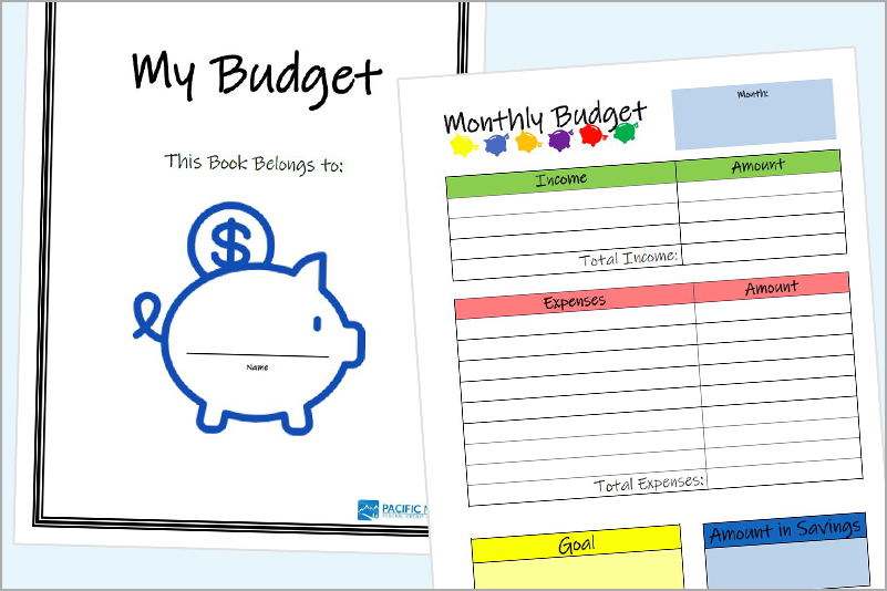 Financial education lesson teaching kids how to create a budget