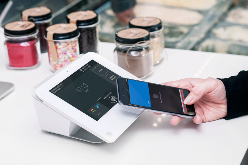 TMC Clover POS with a contactless pay by phone option