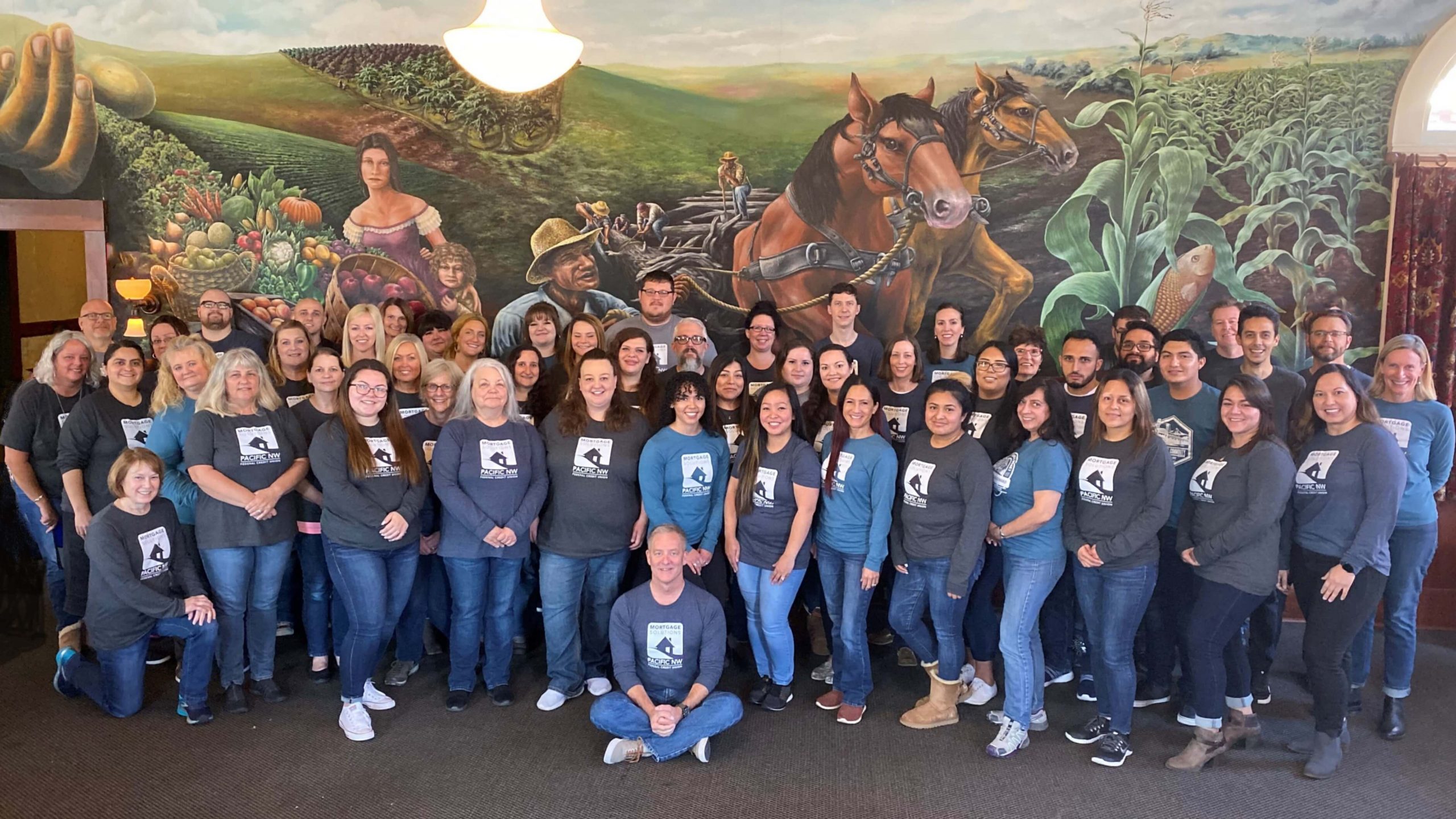 The PNWFCU team at the 2019 all staff meeting at Edgefield