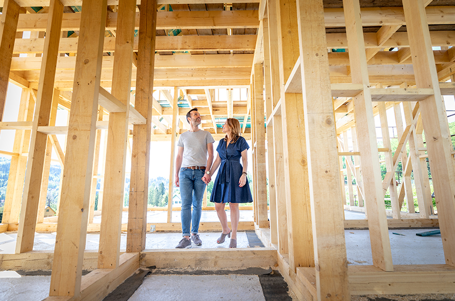 Building a new home thanks to a PNWFCU home construction loan.